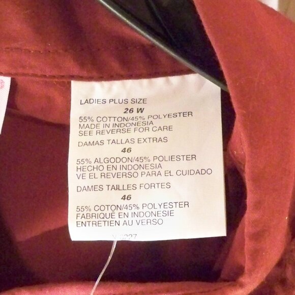 3 Bobbie Brooks Sport Plus, Button Up *Shirt, 26W - Picture 7 of 10